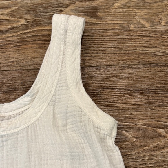 Faherty Organic Cotton Women's Size XS White Gauze Tank Top Relaxed Minimalist - Picture 6 of 14